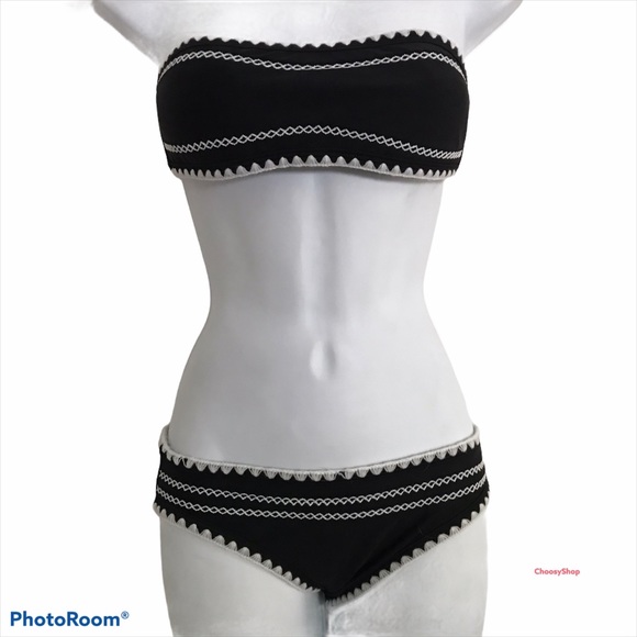 Bandeau Bikini Crochet Peekaboo Cross Shell Stitch - Picture 16 of 16